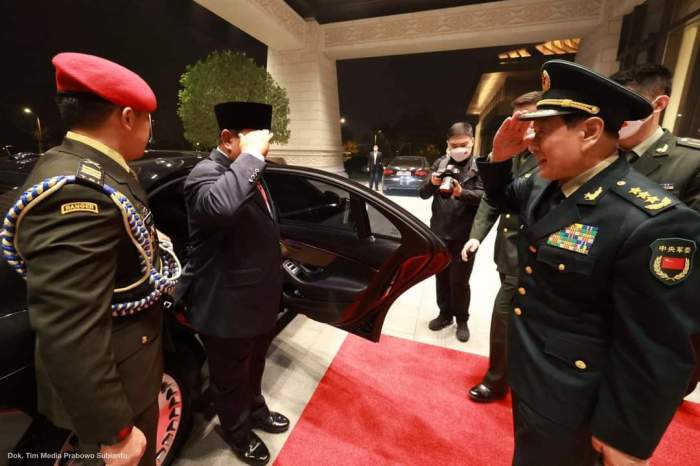 Tujuan kunjungan Prabowo Subianto ke China untuk memperkuat kerja sama militer