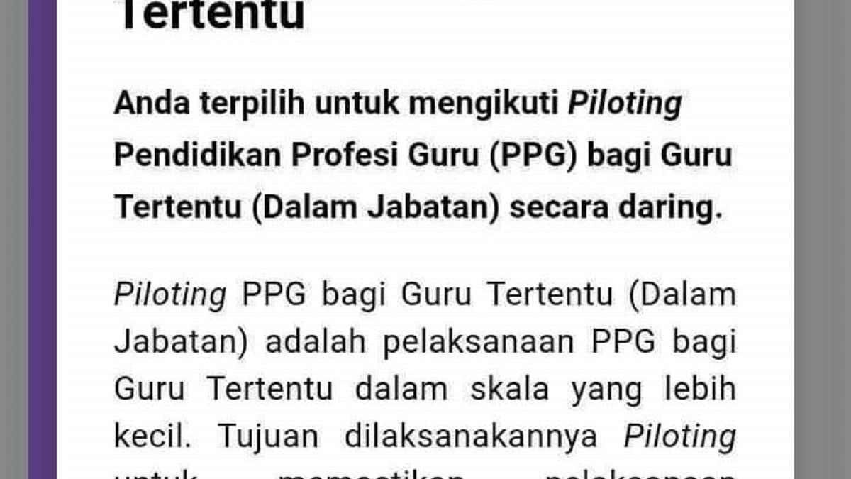 Cara Cek Pengumuman Kelulusan PPG Piloting 3, Lengkap dengan