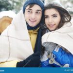 Loving couple nature winter young story love preview