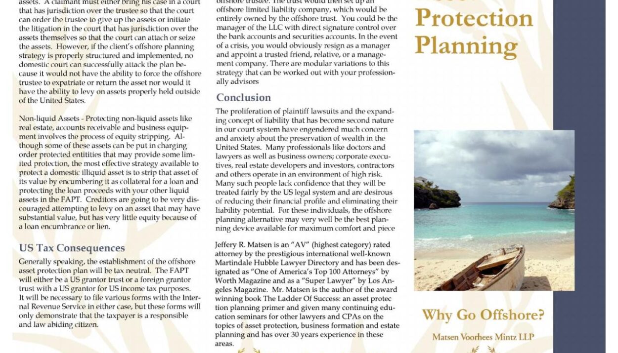 Perlindungan aset dengan menggunakan rekening offshore.